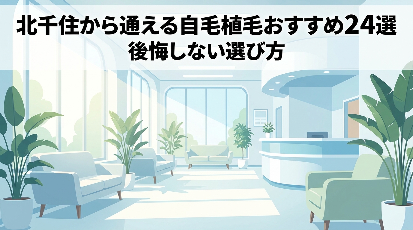 北千住から通える自毛植毛おすすめ24選！後悔しない選び方